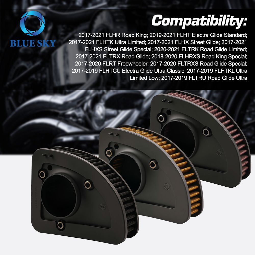 High Air Flow with Excellent Filtration Engine Air Filter for 2017-2023 HARLEY Воздушный фильтр двигателя с высоким расходом воздуха и отличной фильтрацией для HARLEY 2017–2023