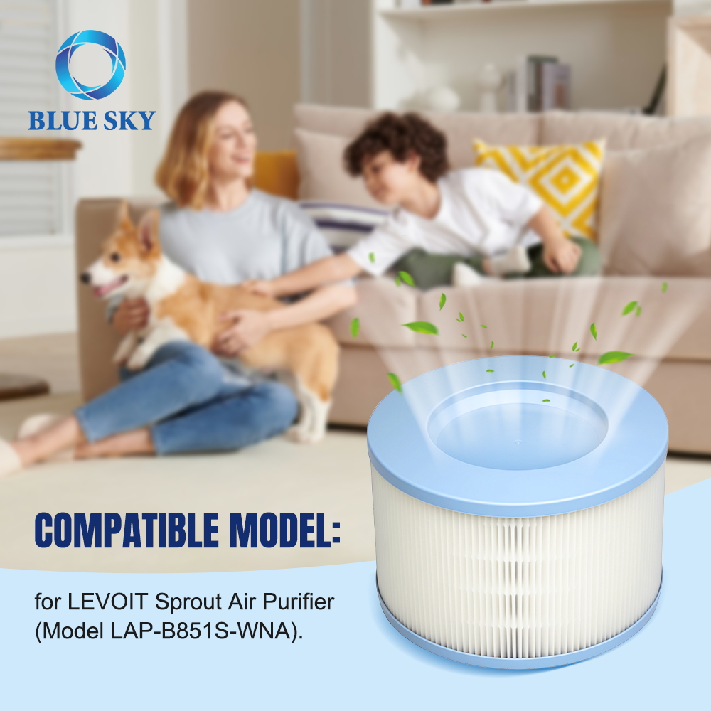 H13 Grade 3-in-1 Filter LAP-B851S Filter Replacement for LEVOIT Sprout Air Purifier Фильтр 3-в-1 класса H13 Замена фильтра LAP-B851S для очистителя воздуха LEVOIT Sprout