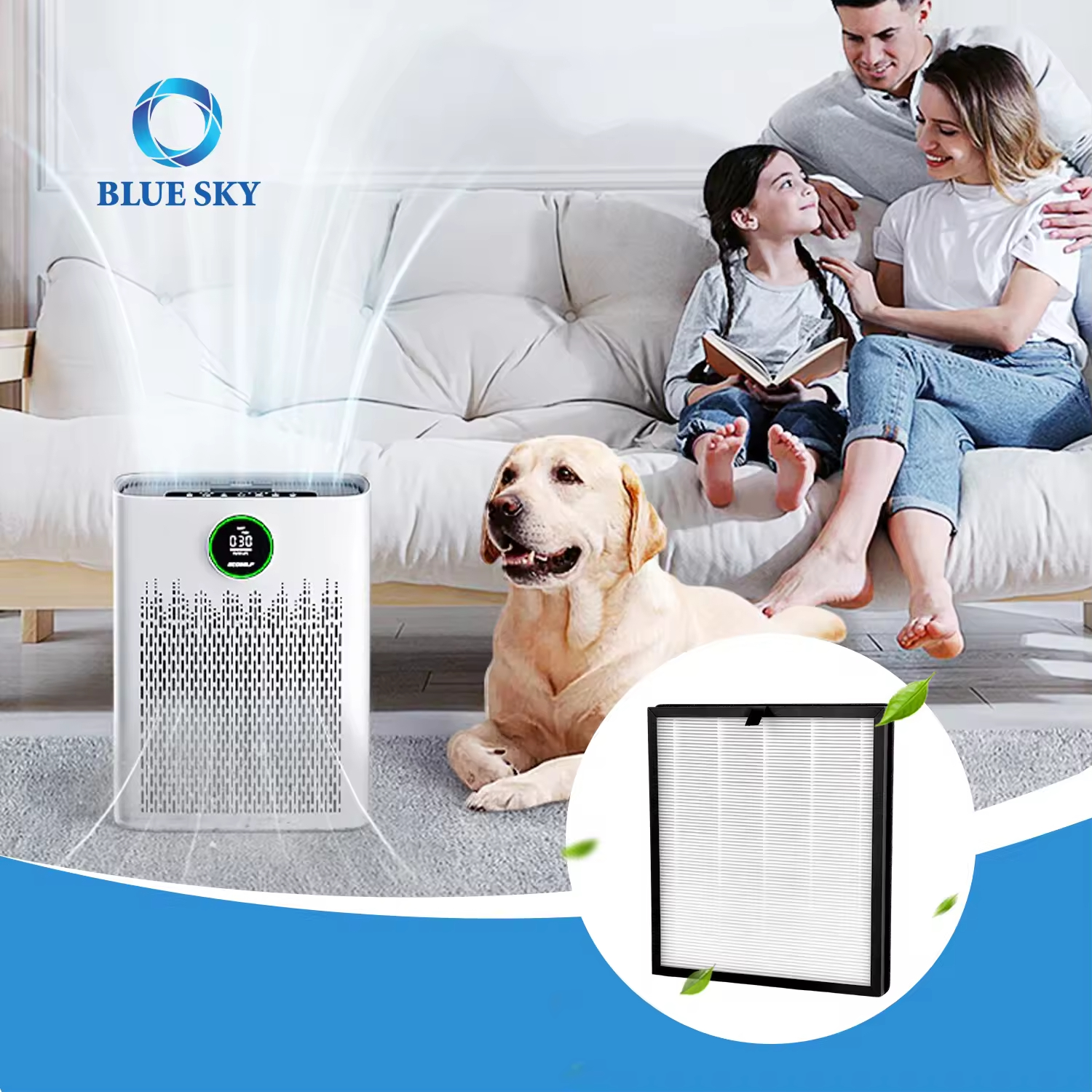 3-in-1 True HEPA Activated Carbon Replacement Filter HAP603 Compatible with ECOSELF HAP603 с активированным углем HEPA 3-в-1 HAP603, совместимый с ECOSELF HAP603