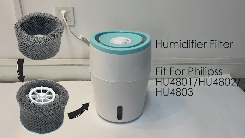 Увлажнитель воздуха с черным фильтром Hepa, совместимый с деталями увлажнителя Philips HU4801 HU4802 HU4803