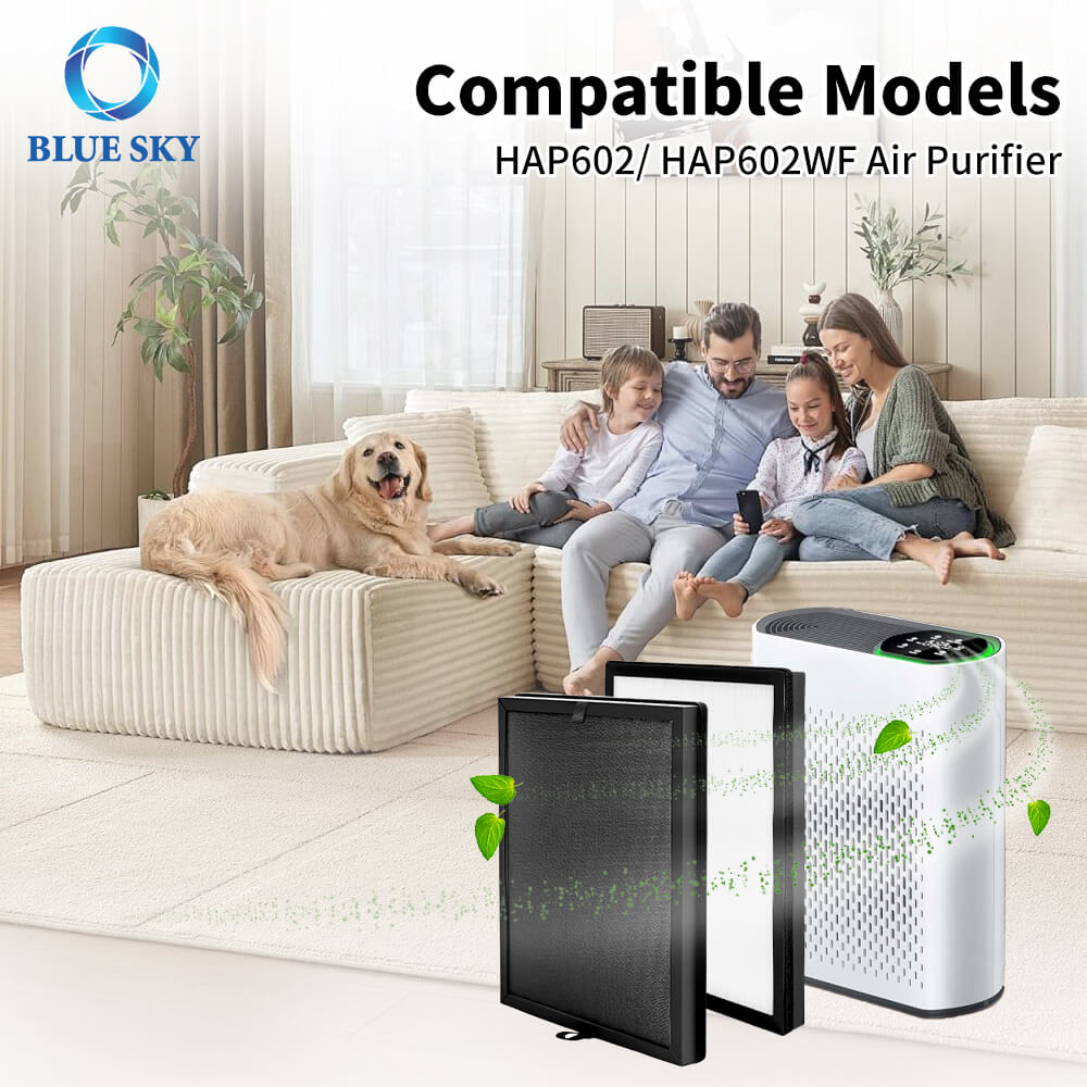 HAP602 Сменный фильтр с активированным углем HEPA для очистителей воздуха ECOSELF — высокоэффективное удаление запахов и частиц