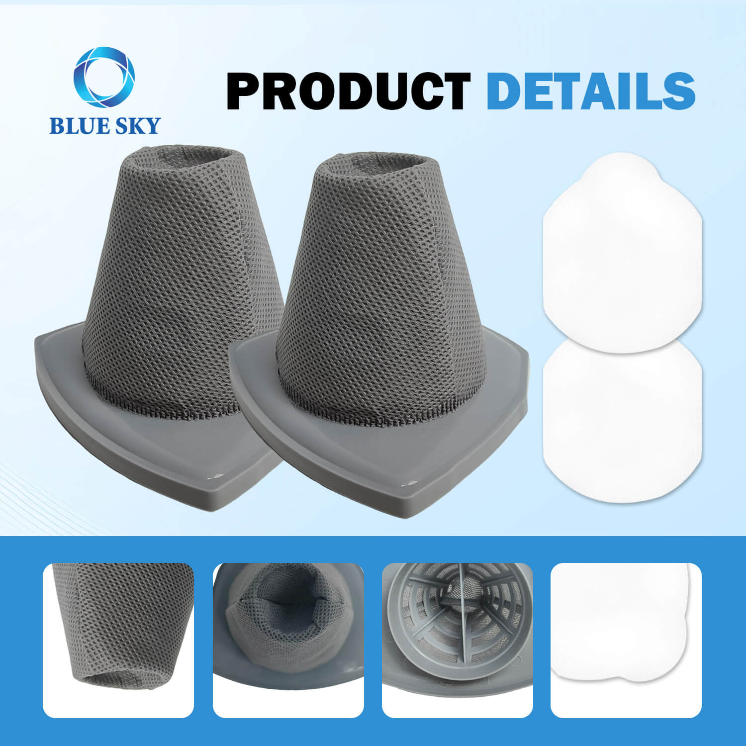 B2B Vacuum Cleaner Filter Замена для Eureka Stick Vacuum NES215A, NES210, вакуумные чистящие детали