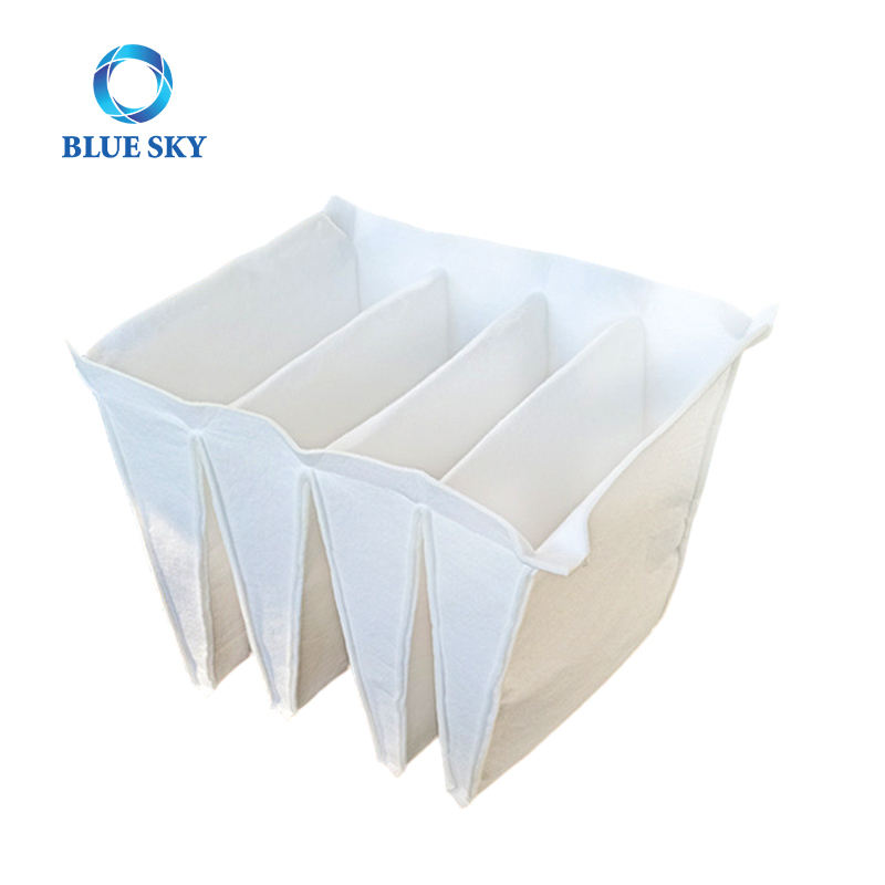 Начальный карманный бескаркасный мешок воздушного фильтра из синтетического волокна средней эффективности