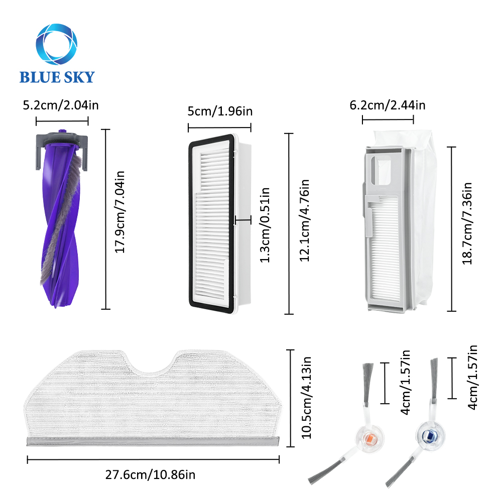 HEPA-фильтр, щетка, сумка и сменная ткань для швабры для деталей робота-пылесоса Narwal Freo X Plus