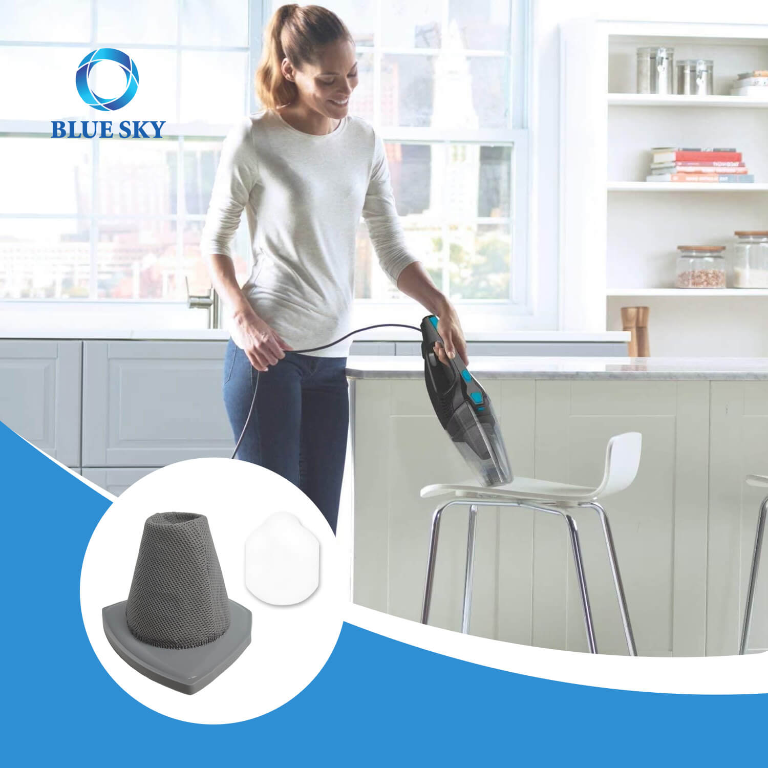 B2B Vacuum Cleaner Filter Замена для Eureka Stick Vacuum NES215A, NES210, вакуумные чистящие детали