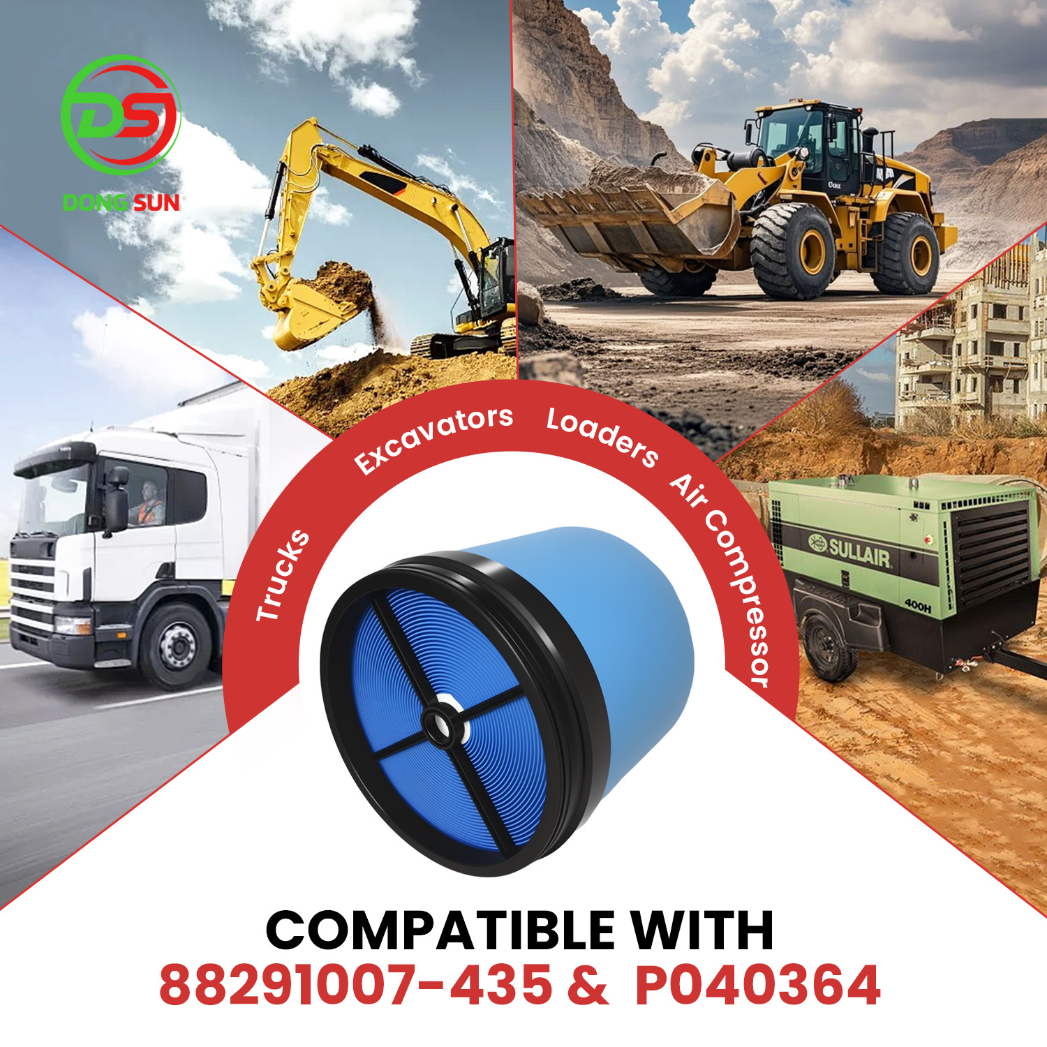 Высокоэффективный сменный воздушный фильтр для грузовых автомобилей 1780-78080 | Производитель элементов воздухоочистителя тяжелого двигателя