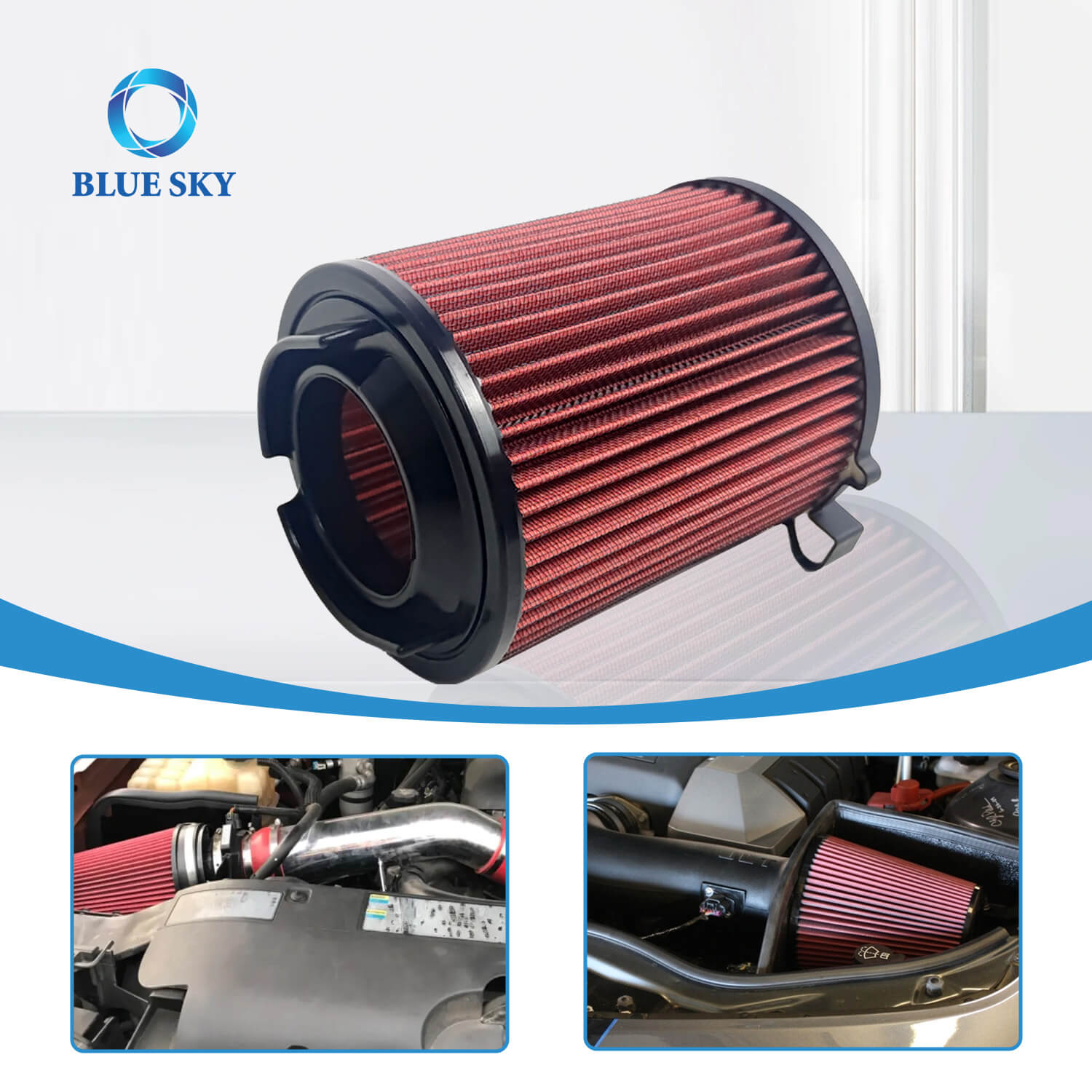 Оптовый автофильтр, воздушный фильтр с высоким потоком E-2014 для VW Golf 3, Cartridge Automotive впускной фильтр