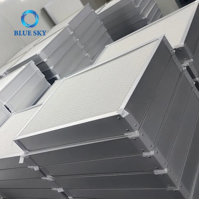 Фильтр Blue Sky Фильтры большого объема индивидуального размера H14 Кондиционер Алюминиевая рама Воздушный фильтр HVAC в чистых помещениях