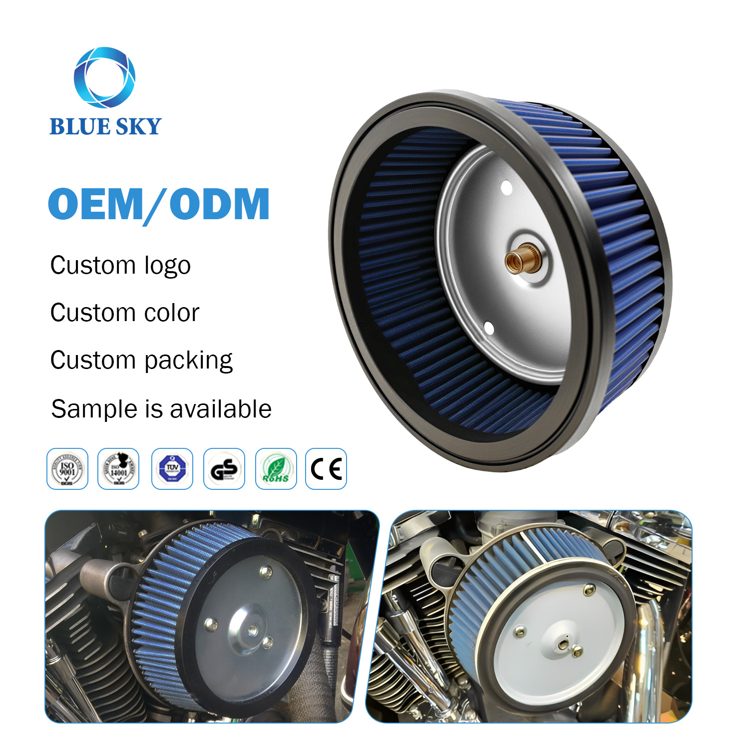 Воздушный фильтр для мотоцикла Harley Davidson Flhtcse2 || Поставщик Китая для высокого качества и быстрой доставки