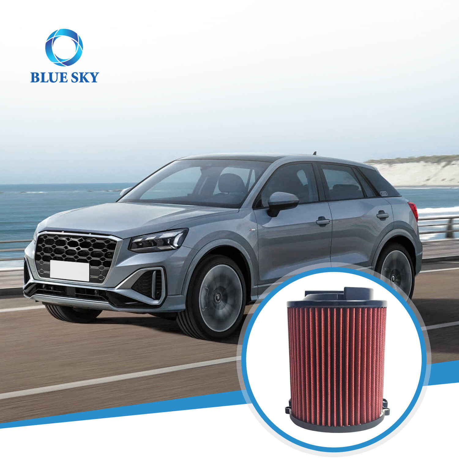 Оптовый автофильтр, воздушный фильтр с высоким потоком E-2014 для VW Golf 3, Cartridge Automotive впускной фильтр