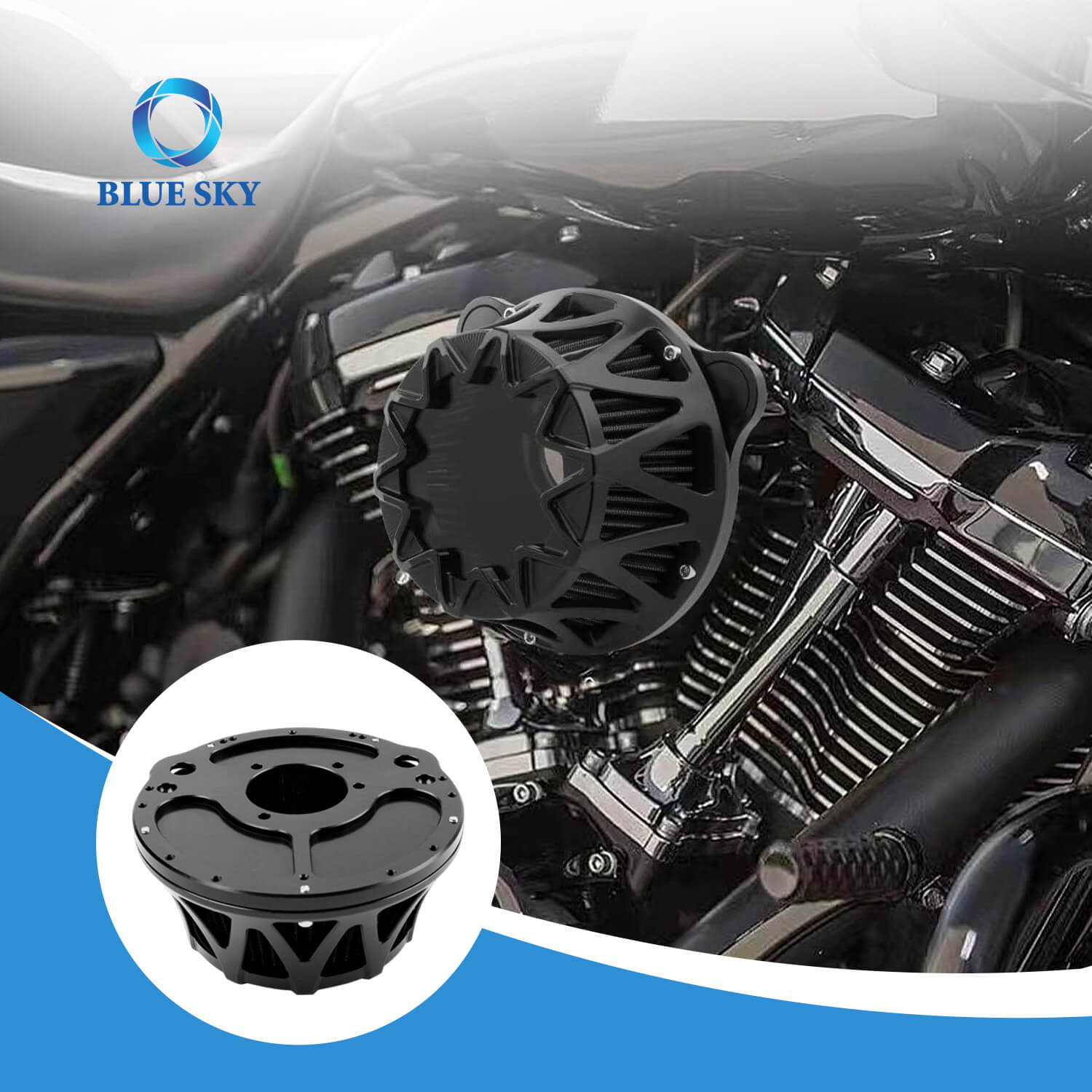 Замена фильтра мотоцикла для воздушного фильтра для Harley-Davidson Fltrx, FLHR, Softail 107 Slim, прорывной потребности (2018–2023 M8)