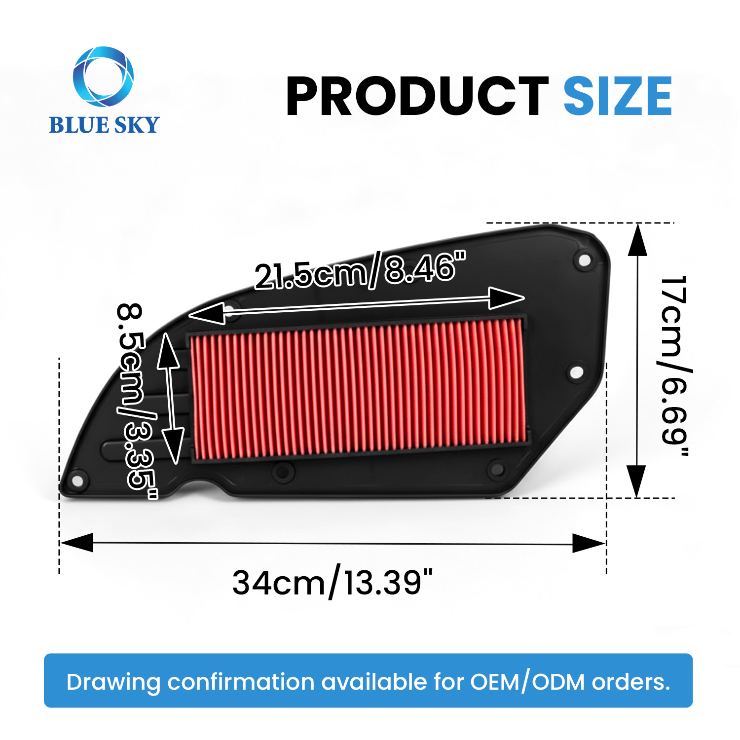 Замена воздушного фильтра мотоцикла с высоким расходом для KYMCO Downtown 300/300i/350/350i, воздухозаборный фильтр двигателя