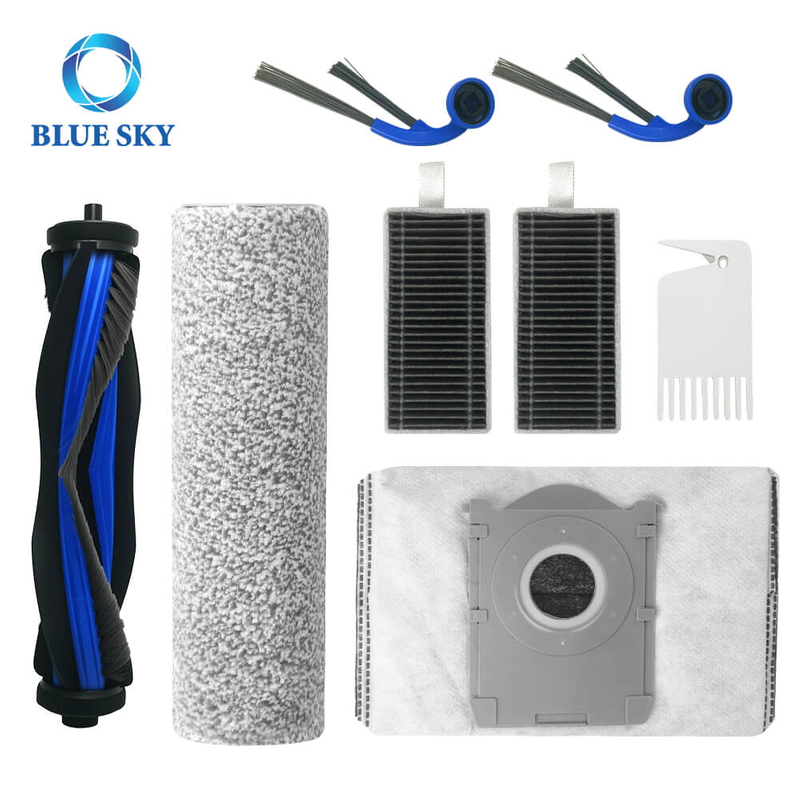 Комплект запасных частей для Ecovacs Deebot T80 Omni — валик основной щетки, боковые щетки, фильтр и мешки для пыли