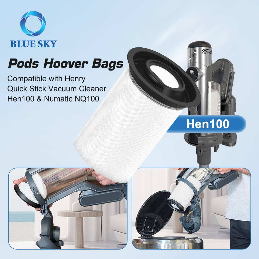 Замена Quick Pods Dust Bag для Henry Quick Stick Vacuum Cleaner NQ100 / HEN 100, совместим с Numatic Models