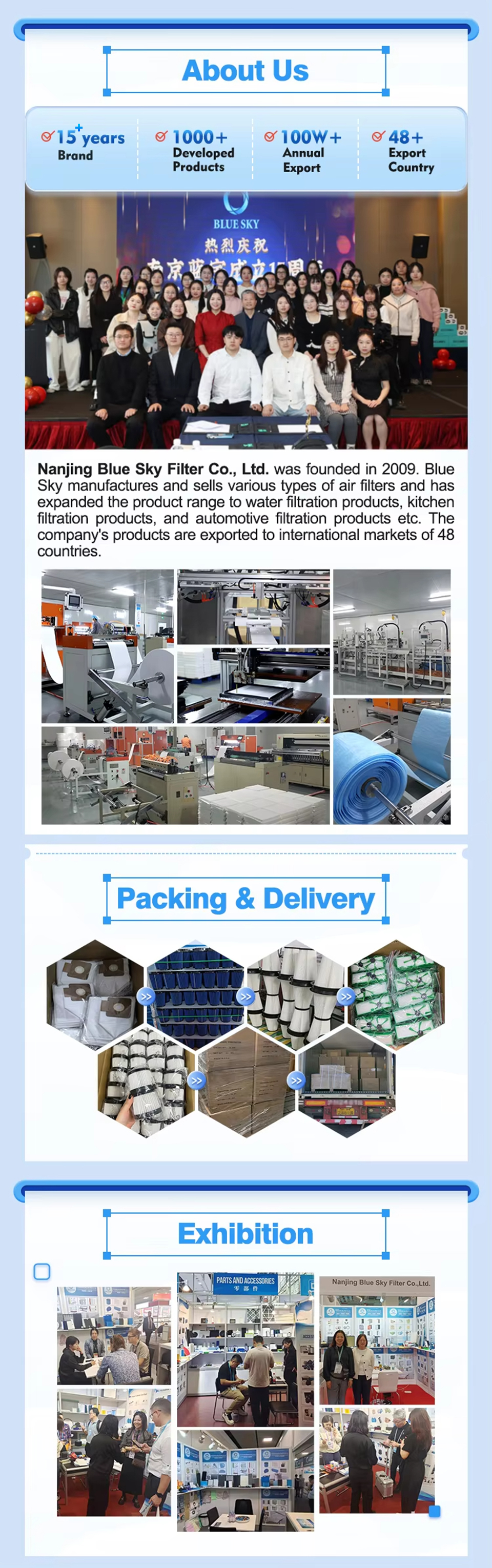 Узнайте больше о нас Nanjing Blue Sky Filter