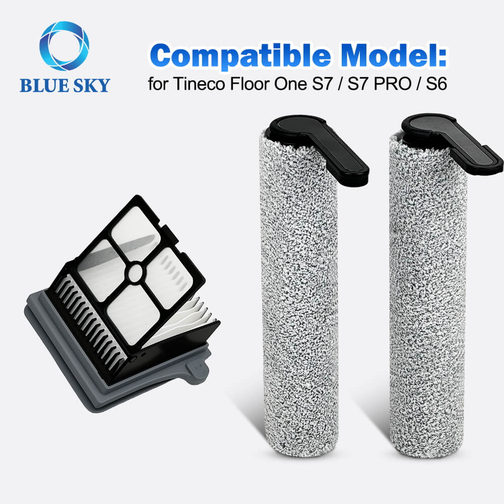 Brush Roller and Filter Set Compatible with Tineco S7 Pro Floor Washer Щеточный валик и набор фильтров, совместимые с щеткой для мытья полов Tineco S7 Pro,