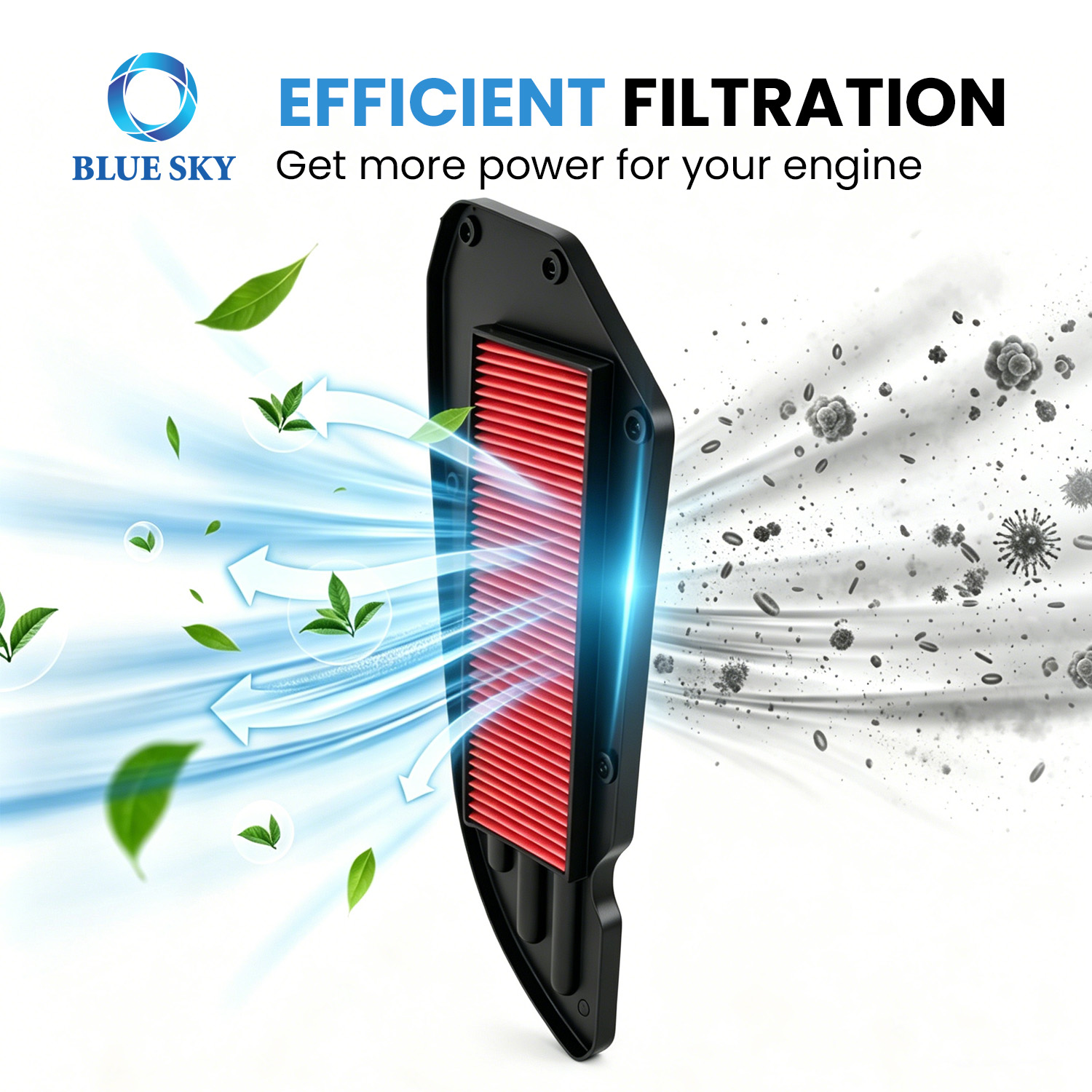 Замена воздушного фильтра мотоцикла с высоким расходом для KYMCO Downtown 300/300i/350/350i, воздухозаборный фильтр двигателя