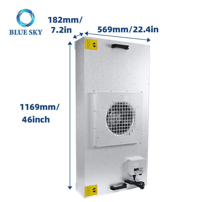 Оборудование для очистки воздуха Очиститель воздуха для чистых помещений Вытяжной вентилятор с ламинарным потоком FFU Вентиляторный фильтр с HEPA-фильтром