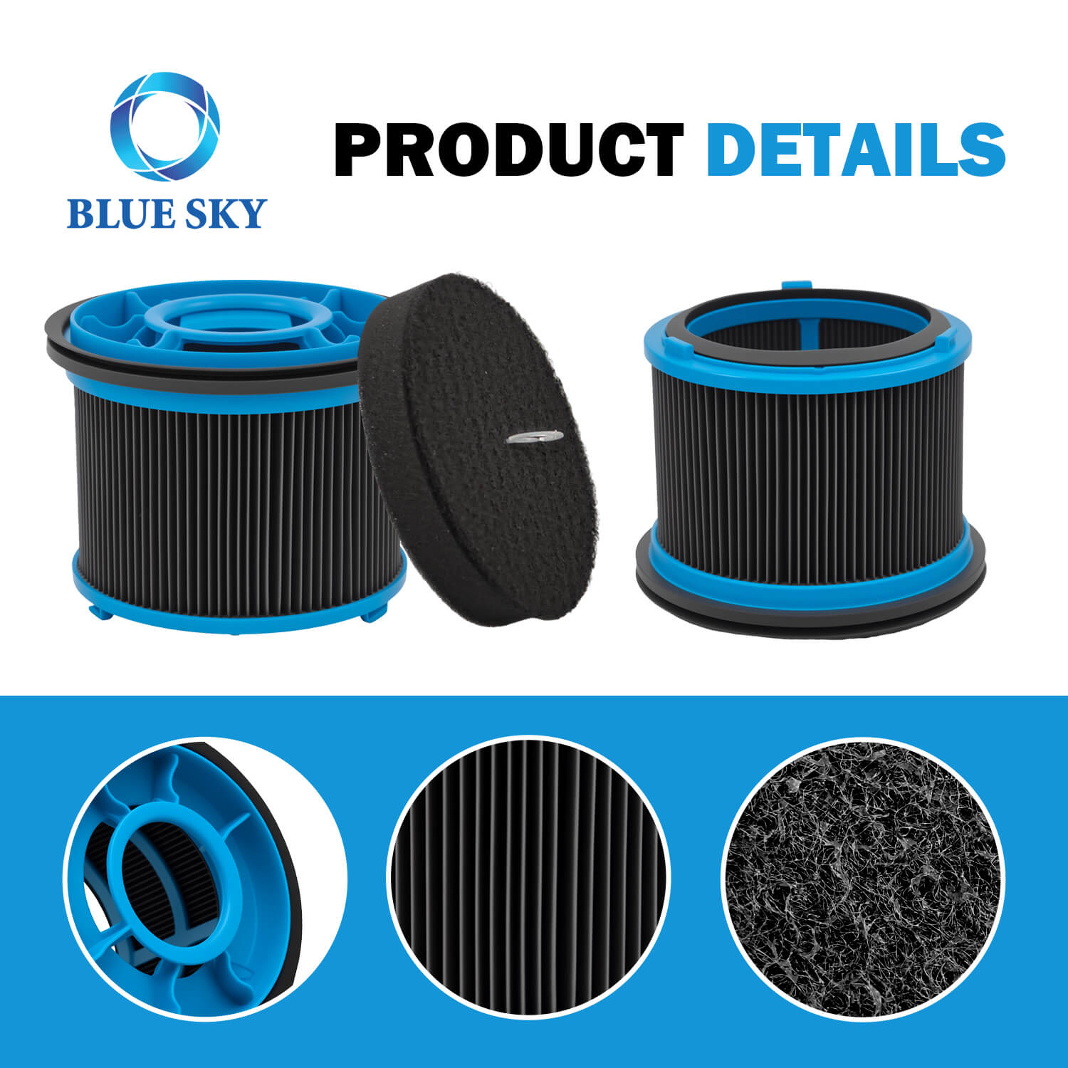 Высокоэффективный сменный фильтр из пеноматериала и HEPA для пылесоса PowerClean FurGuard 280 Вт — прямая поставка с завода