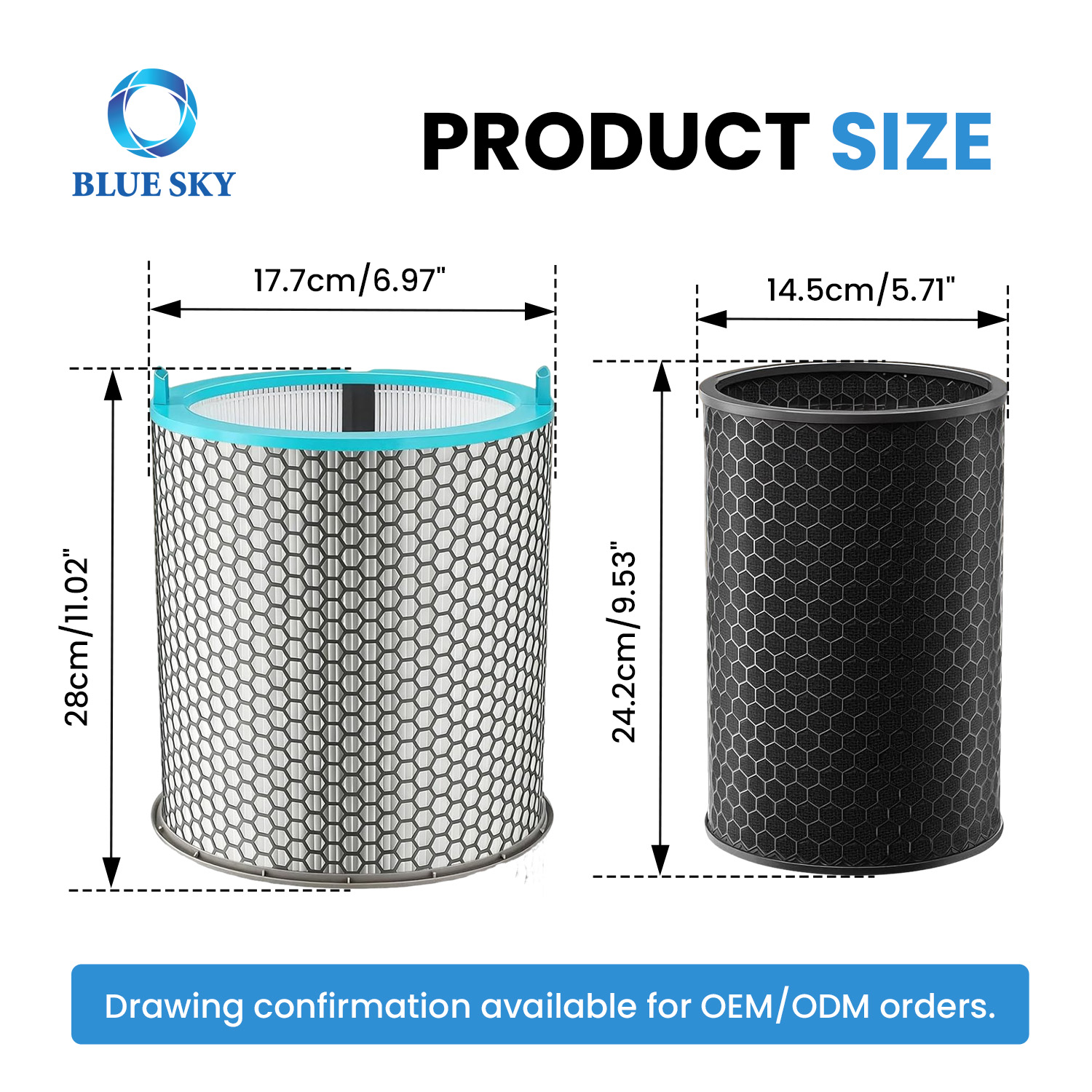 Сменный угольный фильтр HEPA для очистителя воздуха HJ10 HushJet — высокоэффективный фильтр очистителя воздуха 3-в-1