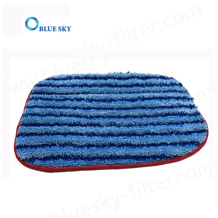 Моющаяся синяя накладка для швабры из микрофибры, совместимая с A1375-100 A1375-101, сменные подушечки для швабры для парового пылесоса