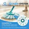 Сменная насадка для круглой швабры из микрофибры для швабры Leifheit Clean Twist Disc M - 2-волоконная сменная насадка для швабры для чистки пола, доступная по индивидуальному заказу