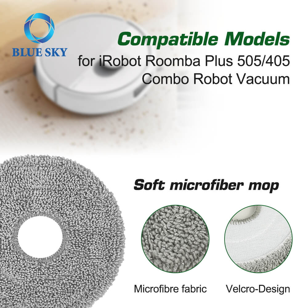 Полный комплект запасных деталей для Irobot Roomba 505/405 Combo | Включает роликовые щетки, прокладки для швабры, фильтр HEPA, боковые щетки, сумки для пыли