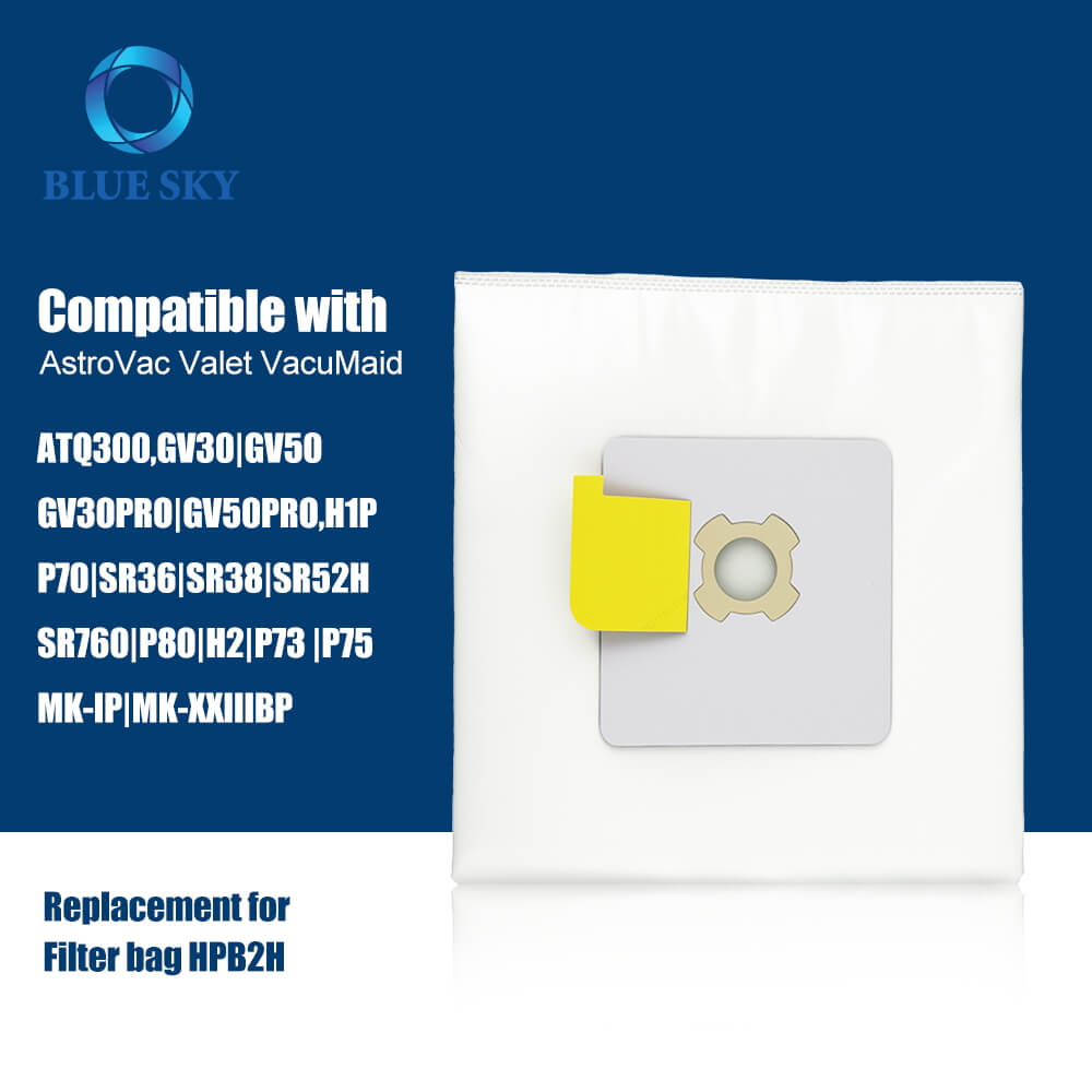 HPB2H / HPB2HPK 5 -RAPLE HEPA Filter Bags - совместимые с Astrovac, Vacumaue & Valet Central Vacuum Systems