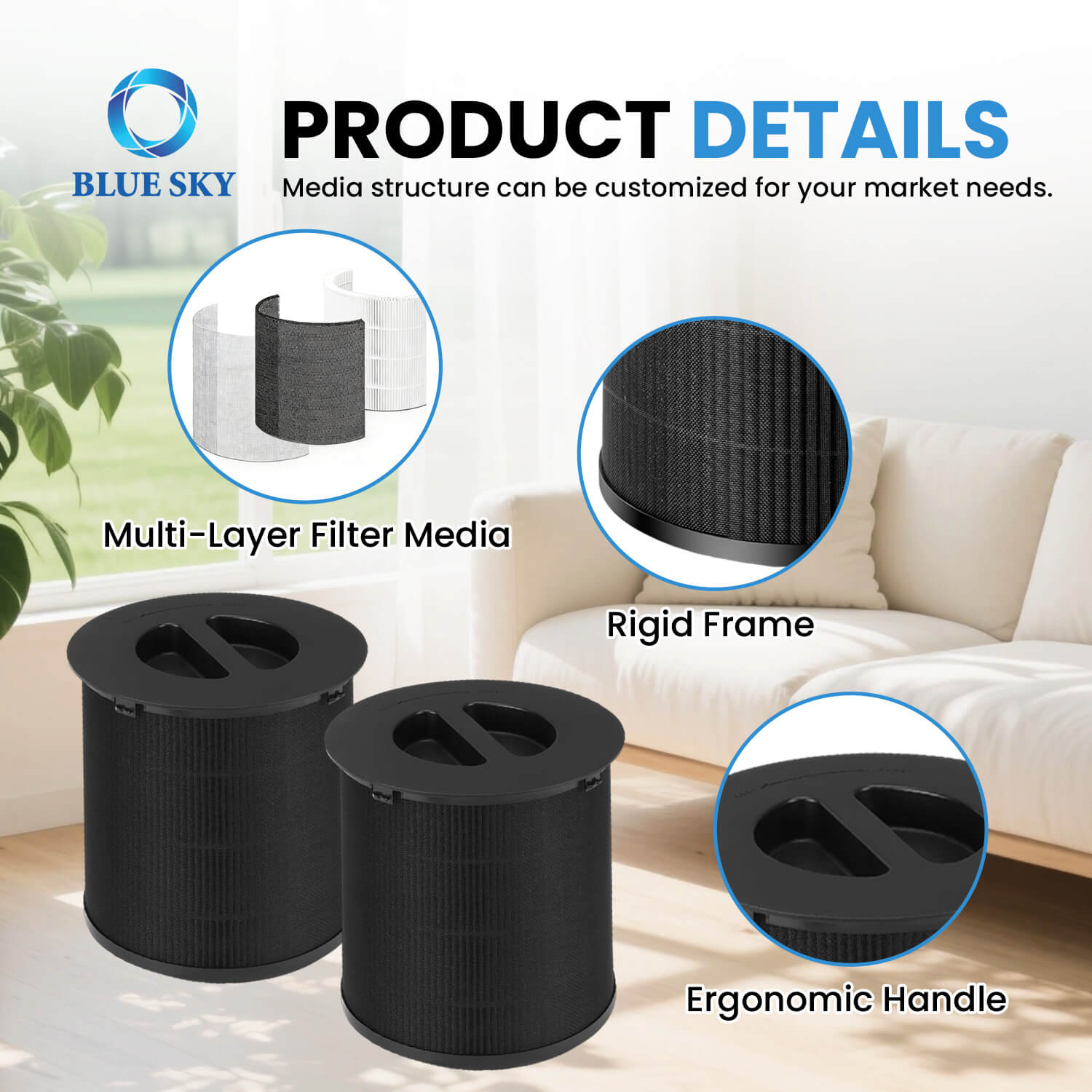 Сменный фильтр 130i для очистителя воздуха PuroAir 130i - OEM-поставщик H13 HEPA