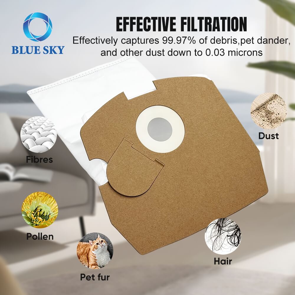 Сменные вакуумные мешки HEPA, совместимые с коммерческим пылесосом Clean Obsessed CO711 Perfect C105 