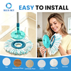 Сменная насадка для круглой швабры из микрофибры для швабры Leifheit Clean Twist Disc M - 2-волоконная сменная насадка для швабры для чистки пола, доступная по индивидуальному заказу