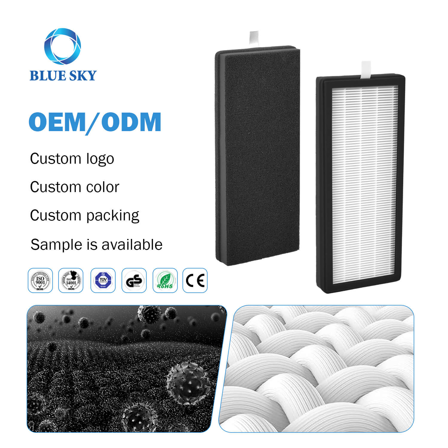 OEM HEPA Filter Cartridge для Veva 8000 Elite Pro Perifier | H13 True HEPA замена | 99,97% пылесоса пыльцы PM2,5 Удаление