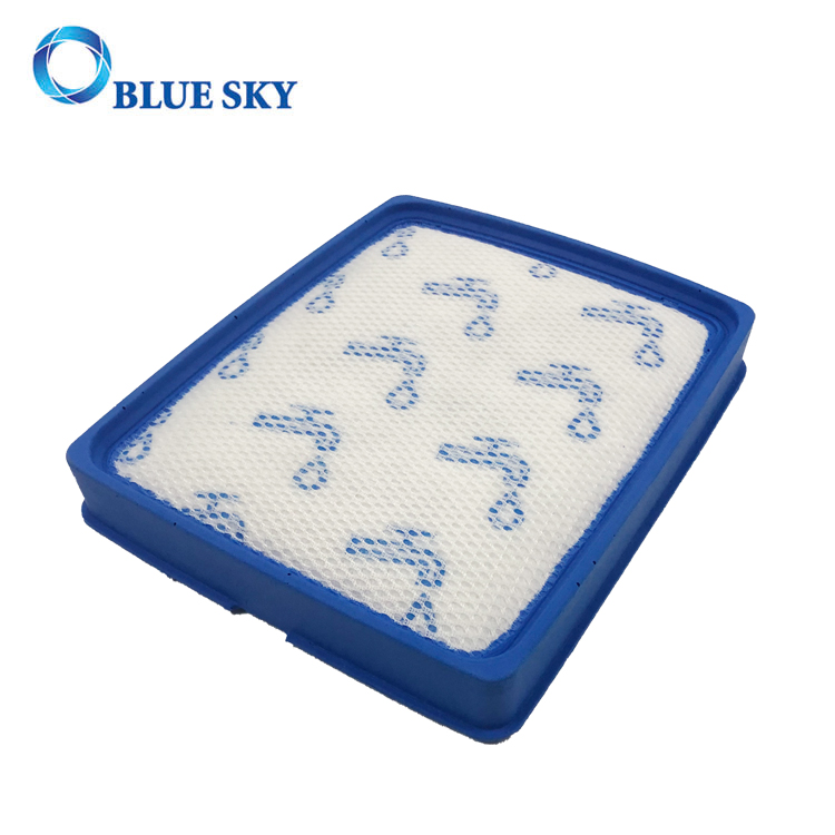Синяя квадратная резиновая рама поролонового хлопкового фильтра для пылесоса Philips